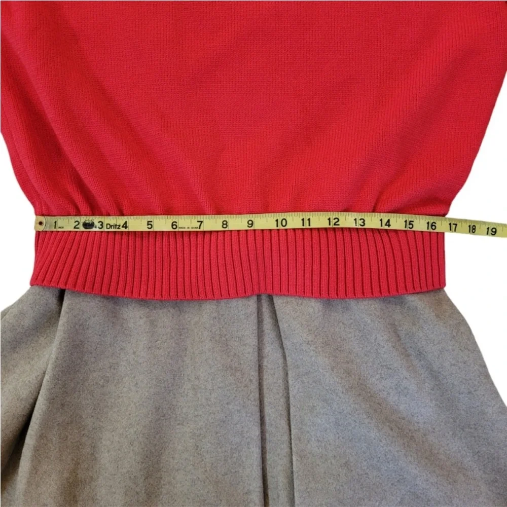 Anthropologie Mare Mare Twofer
Mock-Neck Sweater dress Sz L Red - Picture 6 of 9